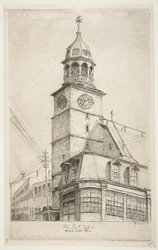 Postkontoret, Middle Dutch Church, fra «Scener fra gamle New York»