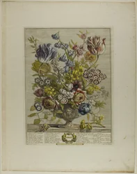 april, fra Twelve Months of Flowers