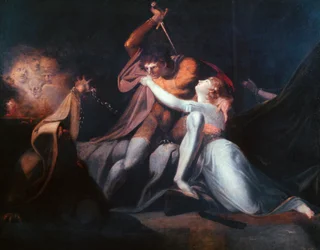 Percival Delivering Belisane..., utstilt 1783