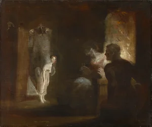 Undine går inn i huset til fiskeren og hans kone, 1821