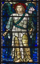Buckland, St Mary, Lowndes & Drury, Henry Holiday, Erkeengelen Gabriel, 1918