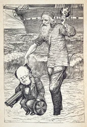 Støtter hver mann på toppen av tidevannet', fra The Hunting of the Snark, an Agony in Eight Fits, av Lewis Carroll, pub. 1876