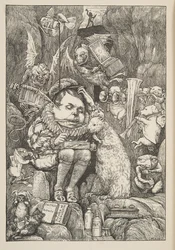 The Beaver brakte papir, portefølje og penner, fra The Hunting of the Snark, an Agony in Eight Fits, av Lewis Carroll, pub. 1876