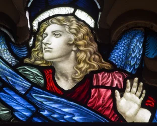 Westminster, St Margaret, James Powell & Sons, Henry Holiday, Head Of An Angel, 1883