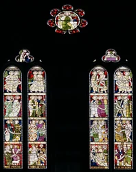 Vindu, ca. 1872 (farget glass)