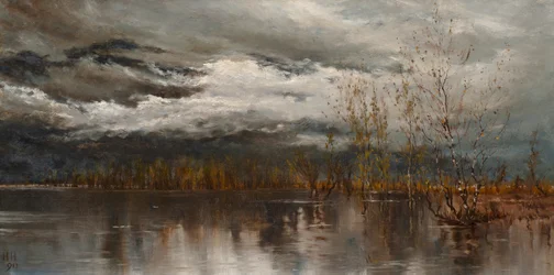 Etter regn, Locarno (olje på lerret)