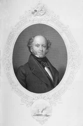 Martin van Buren, fra 'The History of the United States' Vol. II, av Charles Mackay, gravert av TW Hunt