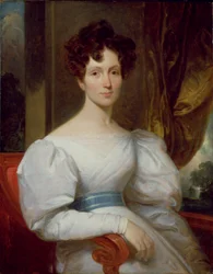 Portrett av Fanny Kemble Butler (1809-93) (olje på lerret)