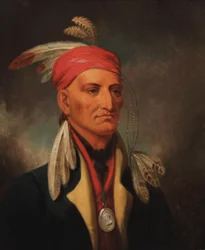 Shingaba W#39;Ossin (Chippewa) 1831 (Olje på lerret)