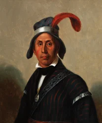 Yaha Hajo, Mad Wolf (Creek) 1836 (Olje på lerret)