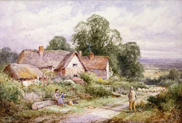 En sauebane nær Woburn, Bedfordshire