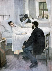 Besøksdag på sykehuset, 1893