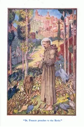 St Francis forkynner for fuglene, 1912