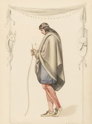Indisk figur i profil, 1851.