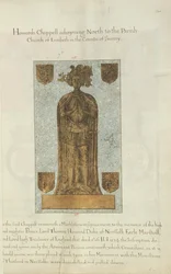 Marmorgravstein til Lord Thomas Howard Duke of Norfolk, 1637 (blekk og bladgull på vellum)