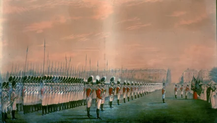 Presentasjon av farger til det andre regimentet av Royal East India Volunteers på Lord