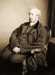 Portrett av Dr. Hugh Welch Diamond, 1869 (sepiafoto)
