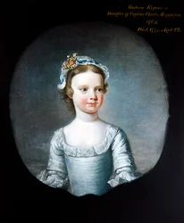 Et portrett av Barabara Repington som jente, halv lengde