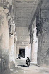 Temple of Denderah, Egypt, 1800-tallet.