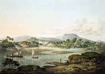 Poonah, plate XIII, gravert av Daniel Havell (1785-1826) 1809