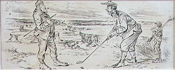 The Hesitant Golfer, illustrasjon fra 