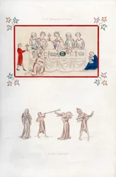 En kongelig middag, tidlig på 1300-tallet, 1843.