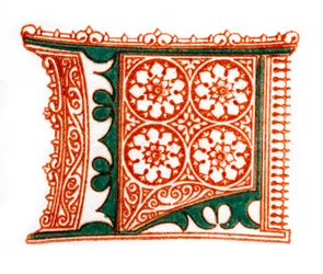 Opprinnelig bokstav L, 1843.