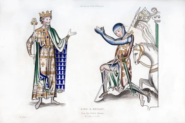 Konge og ridder, sent på 1100-tallet, 1843.