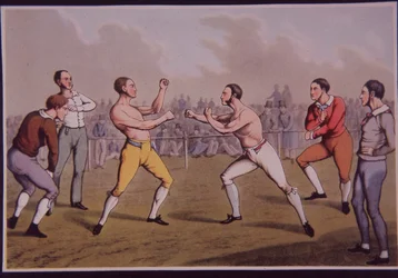 Barefist priskamp (farge litho)