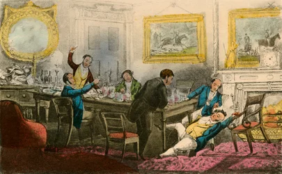 Løft meg opp! Knyt meg i stolen min! Fyll mitt glass!, 1838