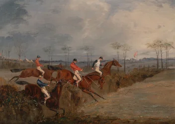 Scener fra et hinderløp: Another Hedge, ca. 1845.