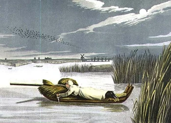 Sledging: Working up to a Wake, aquatinted av I. Clark, pub. av Thomas McLean