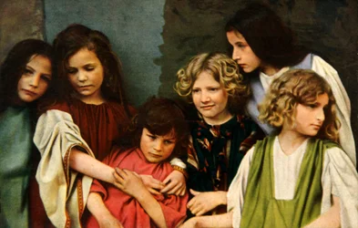 Barneutøvere i Oberammergau Passion Play, 1922.
