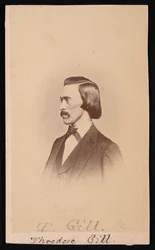 Portrett av Theodore Nicholas Gill 1837-1914, mellom 1865 og 1870.