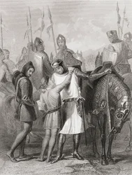 Richard, jarl av Pembroke, tok avskjed med sin bror før han dro til Irland i 1169, fra 