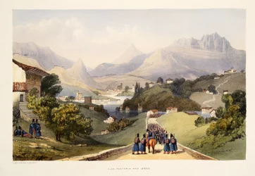 Alza, Renteria og Lezo, fra «Skisser av landskap i de baskiske provinsene i Spania, med et utvalg av nasjonal musikk», utgitt 1838