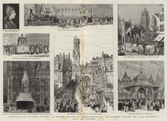 Historisk og religiøs konkurranse i Brugge, Belgia, til minne om den salige Karl den gode, trettende grev av Flandern