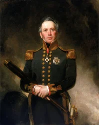 Portrett av kontreadmiral Sir Edward Brace (ca. 1769–1843), som utmerket seg i den britiske marinen på Middelhavsfrontene under den franske (1792–1802) og Napoleonskrigen (1803–1815) revolusjonskrigen