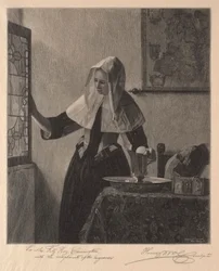Ung kvinne ved et vindu, 1907.