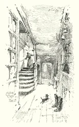 Cheshire Cheese, Fleet Street, London (litho)