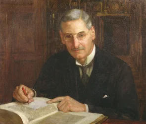 Portrett av Percy Stafford Allen (1869-1933) president for Corpus Christi College, Oxford og Erasmus-stipendiat