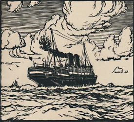 Steamer at Sea, 1919