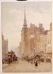 Ser ned Ludgate Hill fra Steps of St. Paul