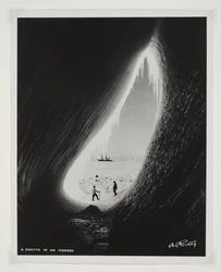 En grotte i et isfjell