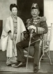 Viseadmiral Kamimura og hans datter Hoshiko, 1910.