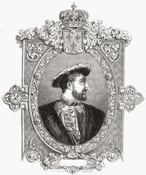 Francois I, gravert av Pannemaker-Ligny, fra 