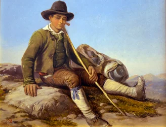 Gjeteren av La Brigue, ca. 1850 (olje på lerret)