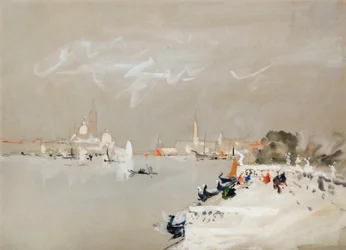 Over lagunen, Venezia (akvarell)