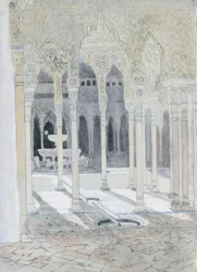 Løvegården, Alhambra, Granada, Spania