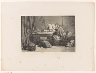Forsker i et studierom